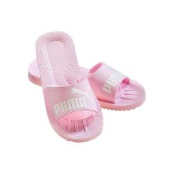 Klapki damskie Puma Purecat. Czerwone klapki damskie Puma, bez wzorów, z materiału, bez obcasa, bez zapięcia. Za 166.00 zł.