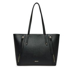 Torebka JENNY. Czarne shopper bag Jenny, bez wzorów, bez dodatków. Za 159.99 zł.