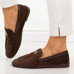 Brązowe mokasyny damskie Vinceza 62271. Brązowe mokasyny damskie VINCEZA, na lato, z jeansu, bez obcasa. Za 149.00 zł.