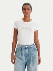 Armani Exchange T-Shirt XW001837 AF16294 U0002 Biały Slim Fit. Białe t-shirty damskie Armani Exchange, m, bez wzorów, z bawełny, bez kołnierzyka. Za 299.99 zł.