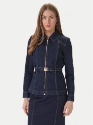 Luisa Spagnoli Kurtka jeansowa Vigana 542808 Granatowy Slim Fit. Niebieskie kurtki damskie Luisa Spagnoli, bez wzorów, z bawełny, bez kaptura. Za 1,709.00 zł.