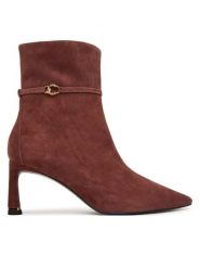 Coccinelle Botki C-look Suede E4 VTL 11 01 01 Brązowy. Brązowe botki damskie Coccinelle, ze skóry, bez obcasa, na słupku, bez zapięcia. Za 1,299.00 zł.