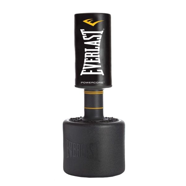 Wolnostojąca ciężka torba Powercore - czarno-biała. Czarne torby sportowe EVERLAST, bez wzorów, z materiału. Za 1,074.00 zł.