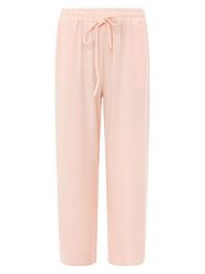 Zwillingsherz Spodnie w kolorze beżowym rozmiar: onesize. Brązowe spodnie materiałowe damskie Zwillingsherz, bez wzorów, z materiału. Za 113.99 zł.