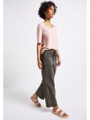 Street One Spodnie w kolorze antracytowym rozmiar: W44/L28. Czarne spodnie materiałowe damskie Street One, bez wzorów, z materiału. Za 118.01 zł.