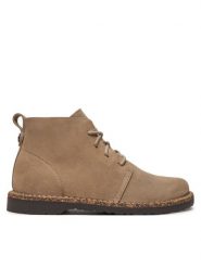 Birkenstock Botki Uppsala Mid Leve 1028156 Beżowy. Brązowe botki damskie Birkenstock, ze skóry, bez obcasa, na płaskiej podeszwie, bez zapięcia. Za 769.99 zł.