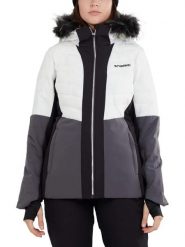 Kurtka narciarska damska Salina Padded Jacket. Białe kurtki damskie FUNDANGO, na zimę, l, bez wzorów, z poliesteru, bez kaptura. Za 699.00 zł.