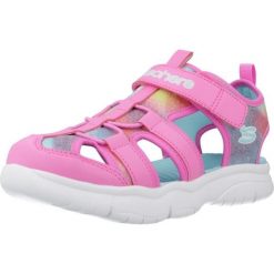Sandały SKECHERS FLEX SPLASH Rose. Czerwone sandały damskie Skechers, bez wzorów, z syntetyku, bez obcasa, bez zapięcia. Za 215.99 zł.