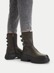 G-Star Raw Botki CEO-WI33-CS555-KIWI-13 Zielony. Zielone botki damskie G-Star, ze skóry, retro, bez obcasa, na płaskiej podeszwie, bez zapięcia. Za 393.99 zł.