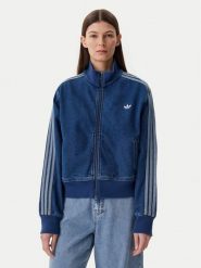 Adidas Bluza adicolor Denim JD2570 Niebieski Regular Fit. Niebieskie bluzy damskie Adidas, xs, bez wzorów, z bawełny, bez kaptura. Za 349.99 zł.
