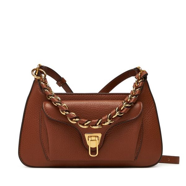 Torebka Coccinelle. Brązowe torebki klasyczne damskie Coccinelle, bez dodatków. Za 909.00 zł.