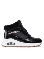 Skechers Sneakersy Uno Cozy On Air 310518L/BKRG Czarny. Czarne buty sportowe dziewczęce Skechers, bez wzorów, z materiału, bez zapięcia. Za 249.99 zł.