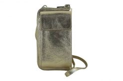 Listonoszka skórzana BARBERINI'S złota 908/1-17. Żółte shopper bag Barberinis, bez wzorów, ze skóry, przez ramię, duże, bez dodatków. Za 135.99 zł.