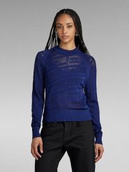 G-Star Sweter w kolorze granatowym rozmiar: XL. Niebieskie swetry klasyczne damskie G-Star, xl, z wiskozy, bez kołnierzyka. Za 153.71 zł.