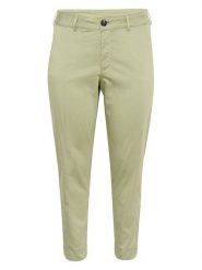 KAFFE curve Spodnie chino w kolorze zielonym rozmiar: 44. Zielone spodnie materiałowe damskie KAFFE curve, bez wzorów. Za 113.99 zł.