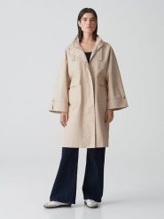 OPUS Płaszcz przejściowy w kolorze beżowym rozmiar: 36. Brązowe płaszcze damskie Opus, bez wzorów, bez kaptura. Za 326.99 zł.