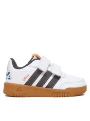 Adidas Sneakersy Disney Tensaur JQ1972 Biały. Białe buty sportowe chłopięce Adidas, ze skóry, bez zapięcia. Za 169.99 zł.