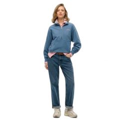 Damska bluza zapinana na zamek Superdry Essential. Niebieskie bluzy damskie Superdry, xs, bez wzorów, bez kaptura. Za 307.95 zł.
