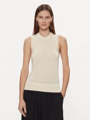 Tommy Hilfiger Sweter Md Lyocell Silk Blend Vest WW0WW40980 Żółty Regular Fit. Żółte swetry klasyczne damskie Tommy Hilfiger, xl, z lyocellu, bez kołnierzyka. Za 399.99 zł.