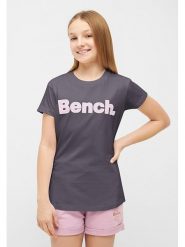 Bench Koszulka "Leora" w kolorze szarym rozmiar: 128. Szare bluzki damskie Bench, bez wzorów, z bawełny, bez kołnierzyka, bez ramiączek. Za 43.88 zł.