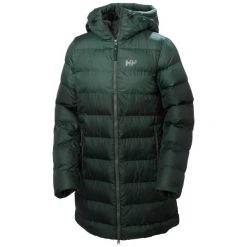 Parka damska z kapturem Helly Hansen Active. Zielone parki damskie Helly Hansen, na zimę, z puchu, z kapturem. Za 1,066.55 zł.