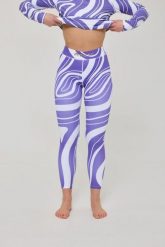 Legginsy termoaktywne – fioletowy wir, damskie. Fioletowe legginsy damskie OOSC, s, bez wzorów, z materiału. Za 269.99 zł.