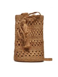 Manebi Torebka Handcrafted Raffia Beach Bucket Weaving V 2.2 AO Brązowy. Brązowe torebki klasyczne damskie Manebi, z materiału, bez dodatków. Za 1,839.00 zł.