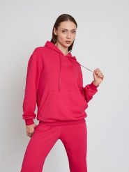 BGN Bluza w kolorze różowym rozmiar: 34. Różowe bluzy damskie BGN, bez wzorów, z bawełny, z kapturem. Za 100.99 zł.