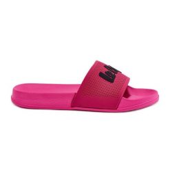 Klapki Damskie Lee Cooper LCW-25-07-3521L Fuksja różowe. Czerwone klapki damskie bez wzorów, z gumy, bez obcasa, bez zapięcia. Za 131.88 zł.