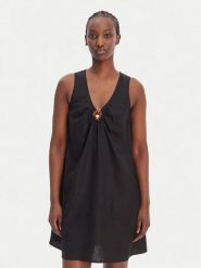 Seafolly Sukienka letnia Palermo 55508-DR Czarny Regular Fit. Czarne sukienki damskie Seafolly, bez wzorów, z wiskozy, bez ramiączek. Za 509.99 zł.