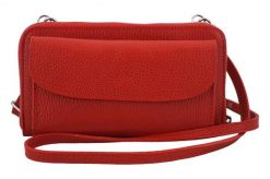 Listonoszka portfel 2w1 BARBERINI'S skóra czerwona 909-7. Czerwone shopper bag Barberinis, bez wzorów, ze skóry, przez ramię, duże, bez dodatków. Za 159.99 zł.