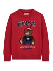 Guess Sweter N6BR03 Z1393 Czerwony Regular Fit. Czerwone swetry chłopięce Guess, z bawełny, bez kołnierzyka. Za 214.99 zł.