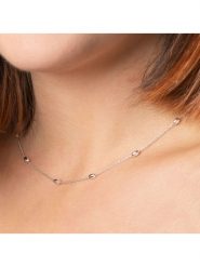 L'atelier précieux Srebrny naszyjnik z elementami ozdobnymi - dł. 45 cm rozmiar: onesize. Szare naszyjniki damskie l'Atelier precieux, srebrne. Za 158.10 zł.