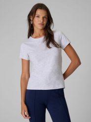 4F T-shirt slim gładki damski - szary XL. Szare t-shirty damskie 4F, l, bez wzorów, bez kołnierzyka. Za 49.99 zł.
