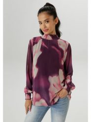 Aniston Bluzka w kolorze ciemnofioletowo-jasnoróżowym rozmiar: 38. Różowe bluzki damskie Aniston, bez wzorów, bez kołnierzyka, bez ramiączek. Za 66.31 zł.