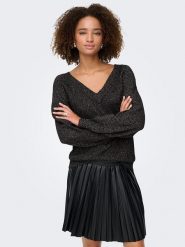 JDY Sweter "Aspen" w kolorze antracytowym rozmiar: XS. Czarne swetry klasyczne damskie JDY, xs, bez kołnierzyka. Za 57.60 zł.