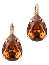 Otazu Pozłacane kolczyki z kryształami Swarovski rozmiar: onesize. Pomarańczowe kolczyki damskie Otazu, z kryształem, pozłacane. Za 113.99 zł.