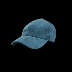 Aksamitna czapka Kentucky. Niebieskie czapki z daszkiem damskie KENTUCKY HORSEWEAR, bez wzorów, z weluru. Za 176.50 zł.