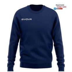 Bluza sportowa Givova Polarfleece One niebieska 2XL. Niebieskie bluzy damskie Givova, s, bez wzorów, z materiału, bez kaptura. Za 84.00 zł.