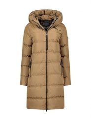 Canadian Peak Płaszcz zimowy "Aprileak" w kolorze jasnobrązowym rozmiar: XL. Brązowe płaszcze damskie Canadian Peak, na zimę, xl, bez wzorów, z puchu, bez kaptura. Za 322.73 zł.