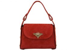 Listonoszka zamszowa BARBERINI'S j. czerwona 957-7. Czerwone shopper bag Barberinis, bez wzorów, ze skóry, do ręki, bez dodatków. Za 179.99 zł.