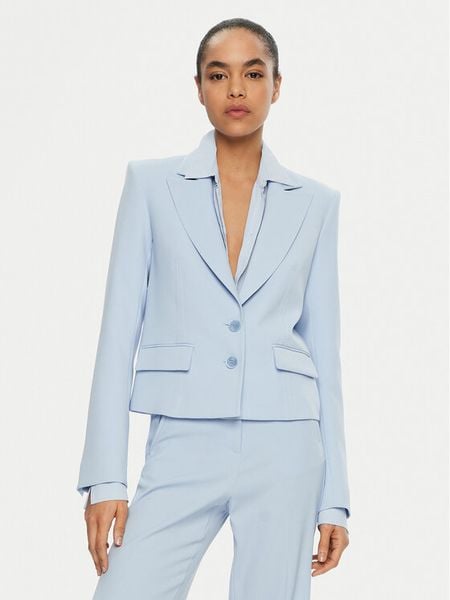 Patrizia Pepe Marynarka 8S0517/A545-CA38 Błękitny Regular Fit. Niebieskie marynarki i żakiety damskie Patrizia Pepe, s, bez wzorów, z syntetyku. Za 879.99 zł.