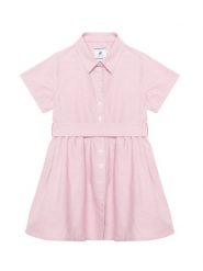 Beverly Hills Polo Club Sukienka codzienna G3631 Różowy Regular Fit. Czerwone sukienki dziewczęce Beverly Hills Polo Club, bez wzorów, z bawełny, bez ramiączek, proste. Za 389.99 zł.