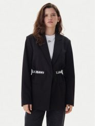 Karl Lagerfeld Jeans Marynarka B1W14024 Czarny Regular Fit. Czarne marynarki i żakiety damskie Karl Lagerfeld Jeans, xs, bez wzorów, z jeansu. Za 1,009.00 zł.