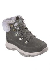 Tenisówki Skechers Model Trego - Snow Worries Kolor Zielony. Zielone trampki damskie Skechers, bez wzorów, z materiału, bez zapięcia. Za 432.70 zł.