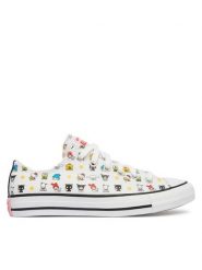 Converse Trampki Chuck Taylor All Star A17700C Biały. Białe trampki damskie Converse, bez wzorów, z materiału, bez zapięcia. Za 379.99 zł.