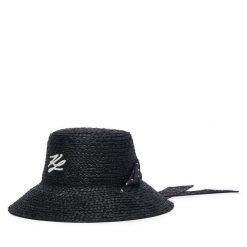 Kapelusz KARL LAGERFELD. Czarne kapelusze damskie KARL LAGERFELD, bez wzorów. Za 529.99 zł.