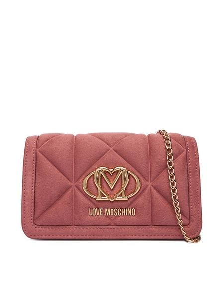 LOVE MOSCHINO Torebka JC5640PP0NKE0611 Różowy. Czerwone torebki wieczorowe damskie Love Moschino, bez wzorów, z materiału, bez dodatków. Za 379.99 zł.