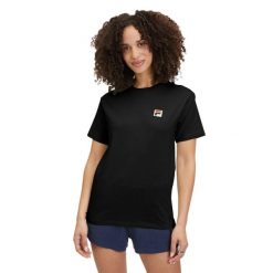 Koszulka damska FILA Liebstadt. Czarne bluzki damskie Fila, xs, bez wzorów, casualowe, bez kołnierzyka, bez ramiączek. Za 69.99 zł.