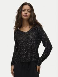 Vero Moda Bluzka Leilani 10318223 Czarny Loose Fit. Czarne bluzki damskie Vero Moda, s, bez wzorów, z syntetyku, bez kołnierzyka, bez ramiączek. Za 109.99 zł.